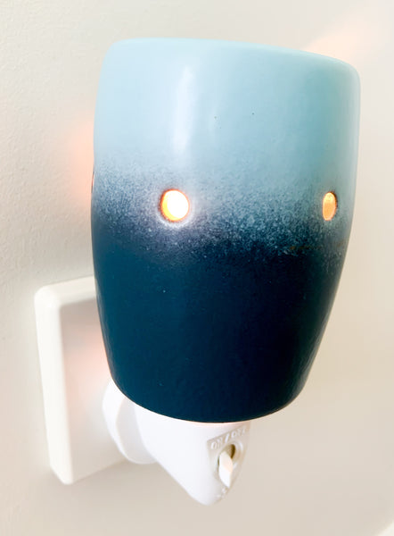 Blue Ombre Ceramic Plug In Burner