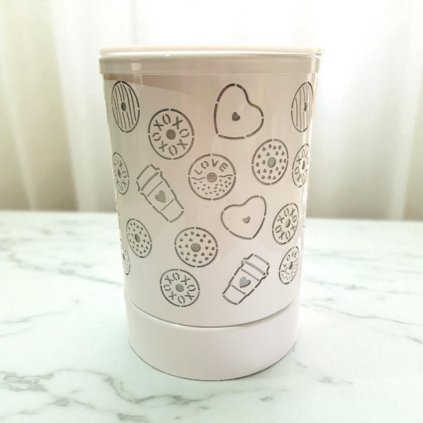 White Coffee and Donuts Burner