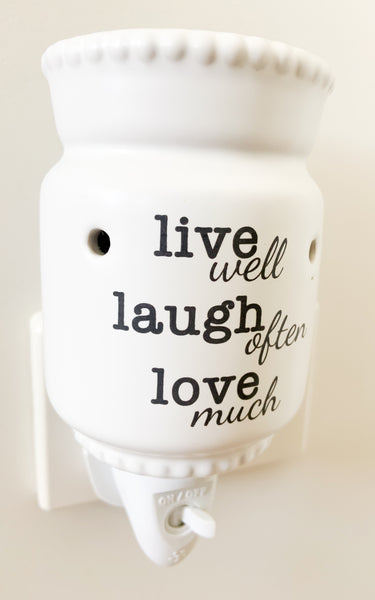 Live Laugh Love Ceramic Plug In Burner